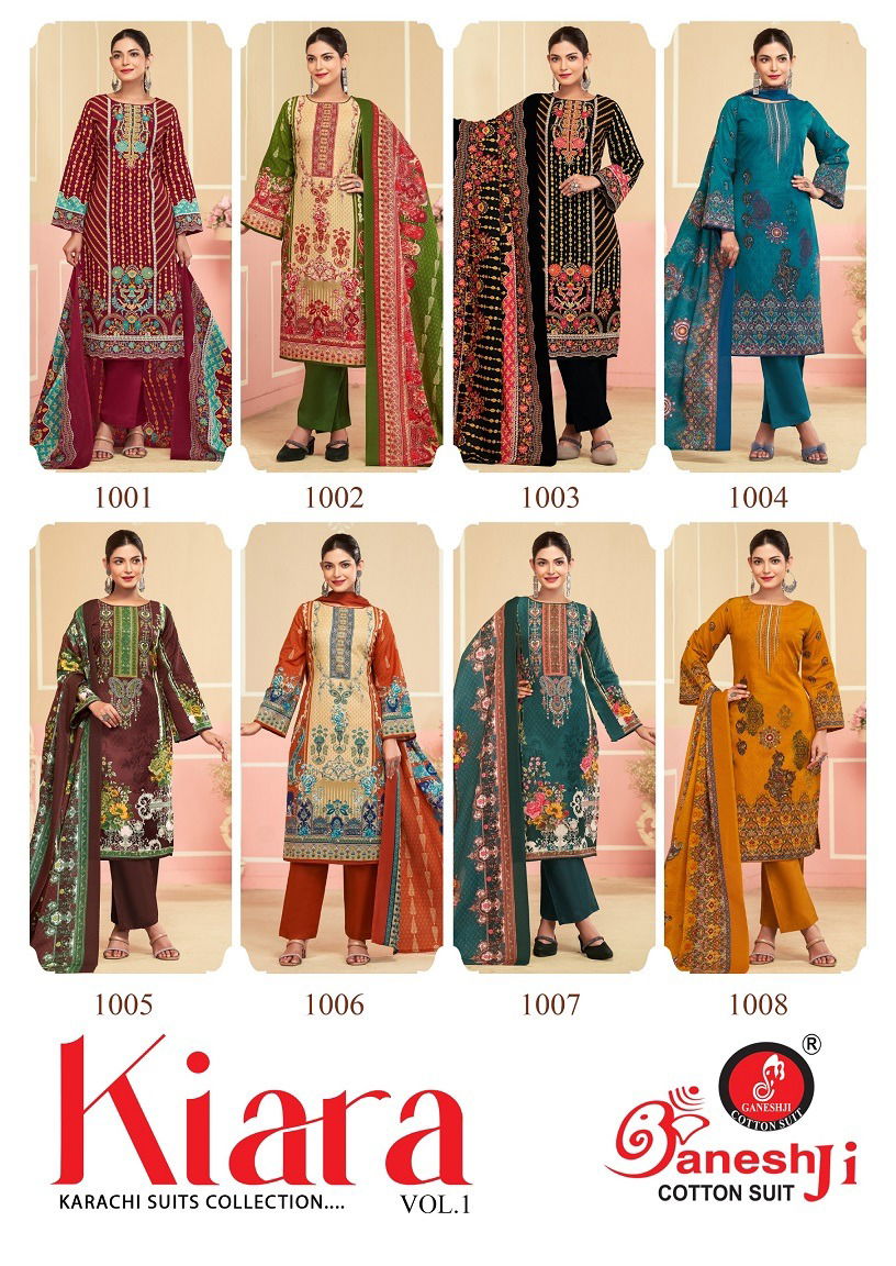 Kiara Vol 1 By Ganeshji Cotton Printed Dress Material Wholesalers In Delhi